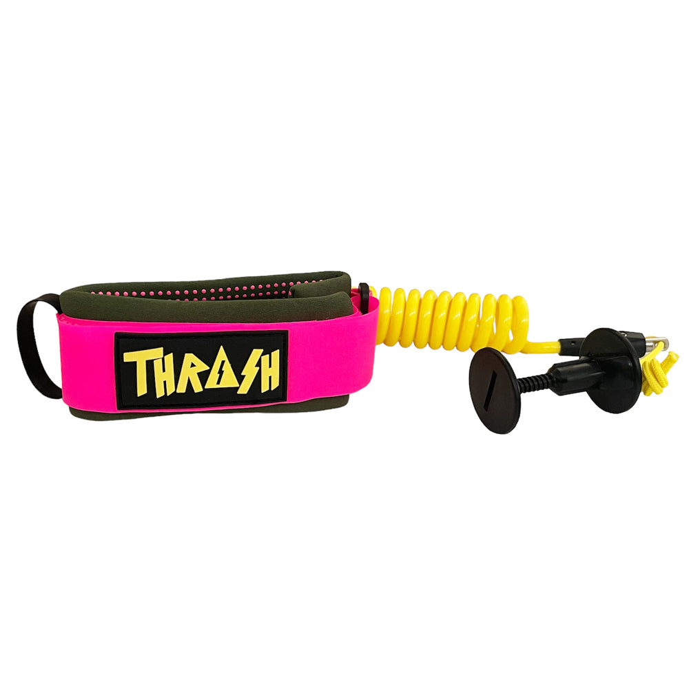 yellow pink bodyboard leash