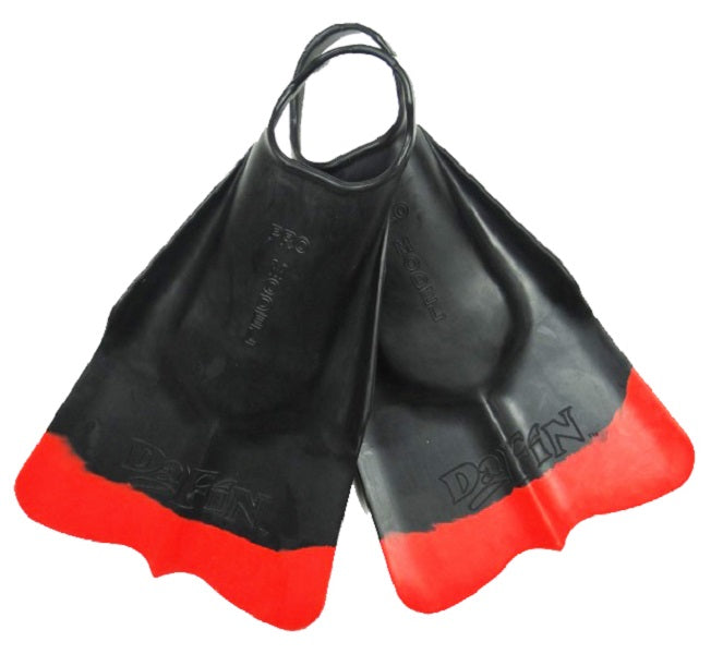 DaFins bodysurfing swim fins Black Red